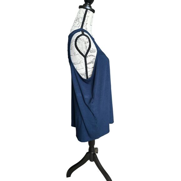 Torrid Navy Lace Crew Neck Swing Tank Size 0 - Picture 4 of 9